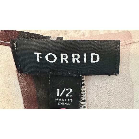 Torrid‎ Chiffon High-Low Kimono Stripped - Picture 8 of 16